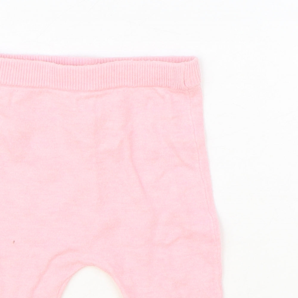 Nutmeg Girls Pink Viscose Jogger Leggings Size 3-6 Months Pullover