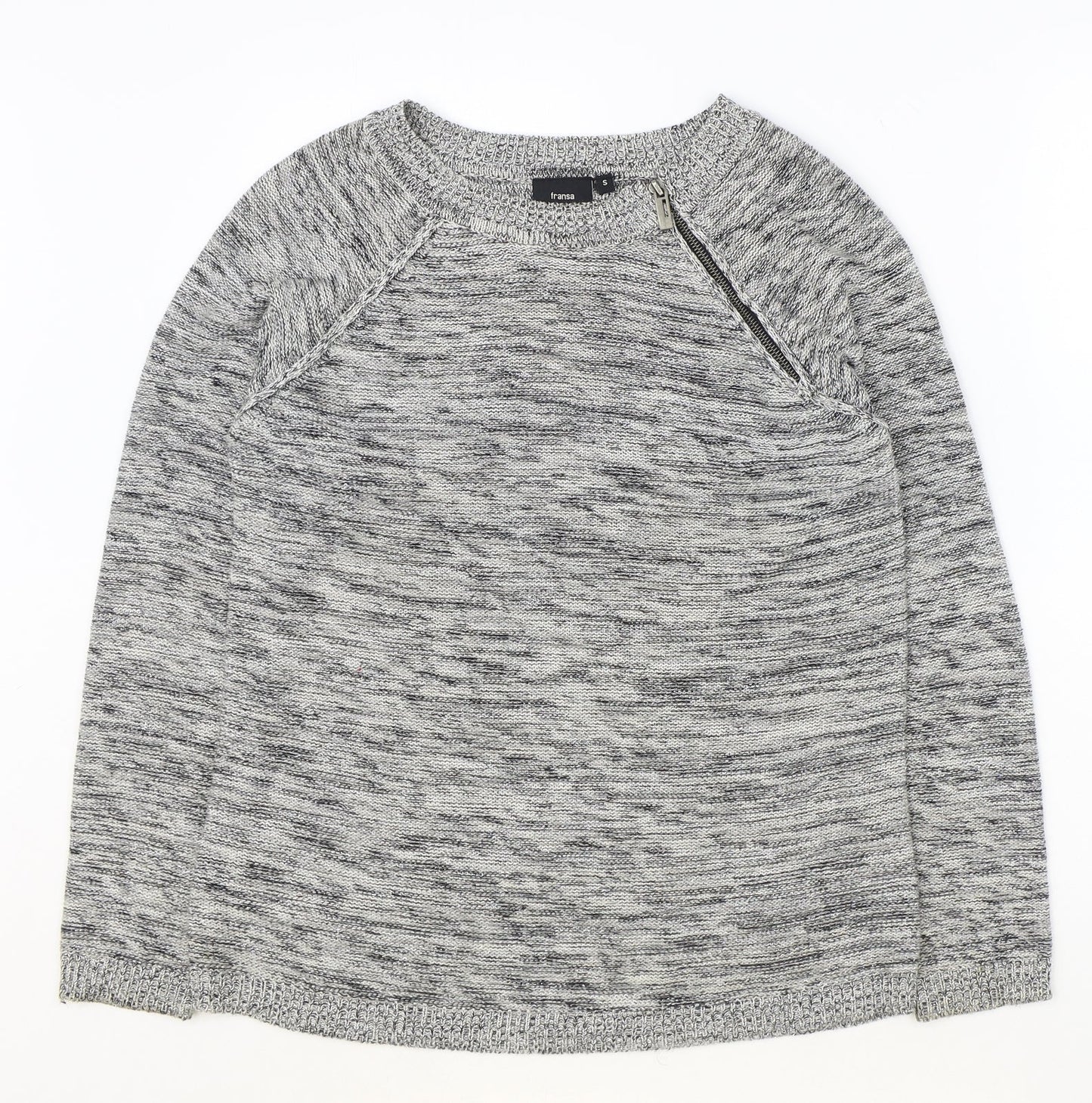Womens UK Size S fransa Grey Pullover Jumper