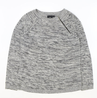 Womens UK Size S fransa Grey Pullover Jumper