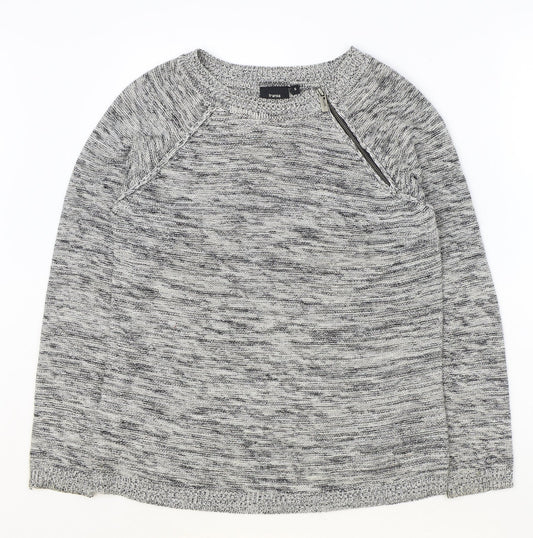 Womens UK Size S fransa Grey Pullover Jumper