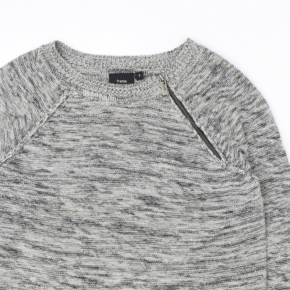Womens UK Size S fransa Grey Pullover Jumper