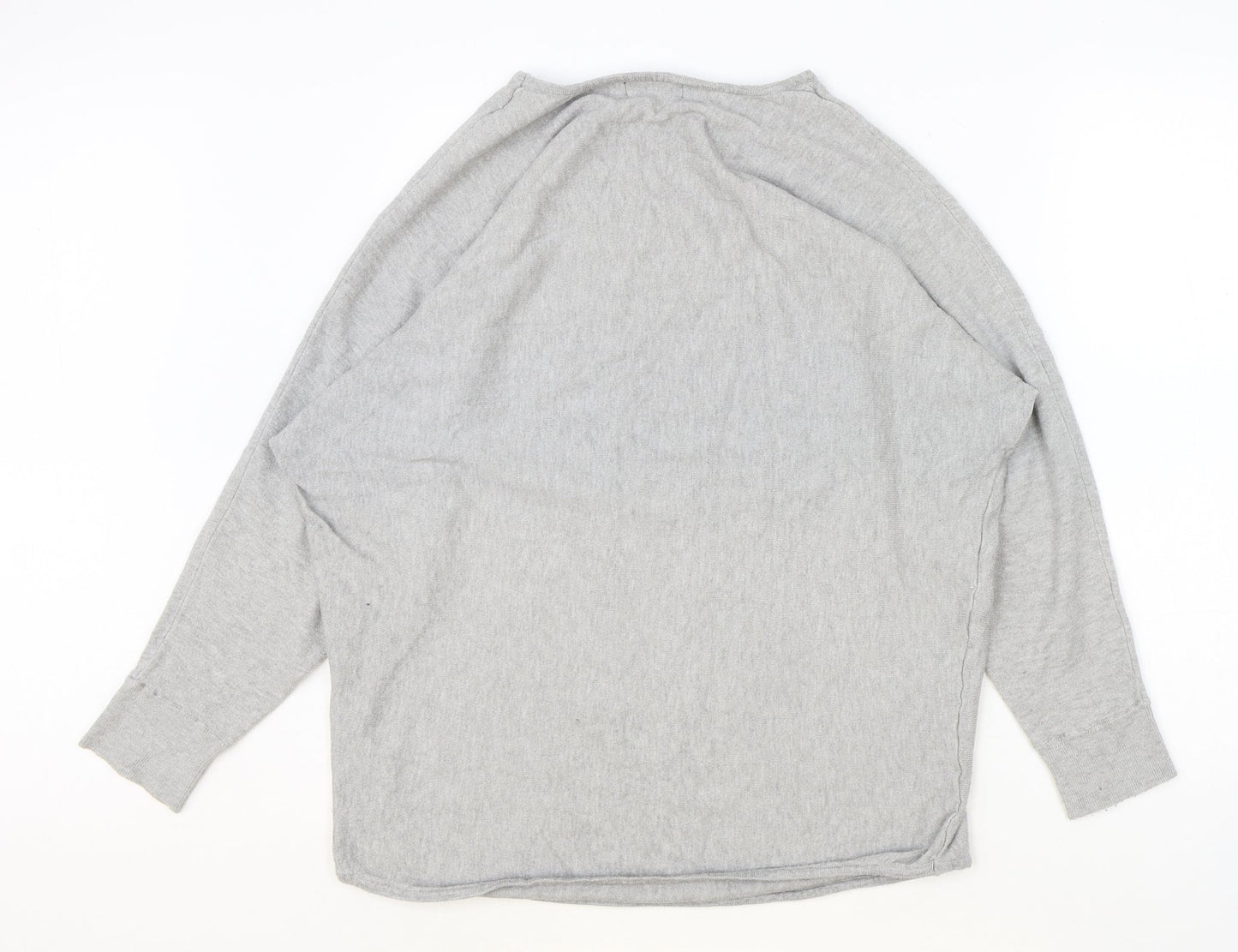 Womens UK Size S QED London Grey Basic Blouse