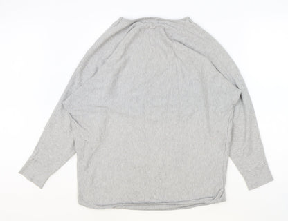 Womens UK Size S QED London Grey Basic Blouse