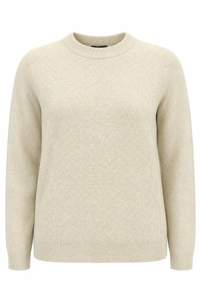 Monique Girls Beige Mock Neck Acrylic Pullover Jumper Size L Pullover