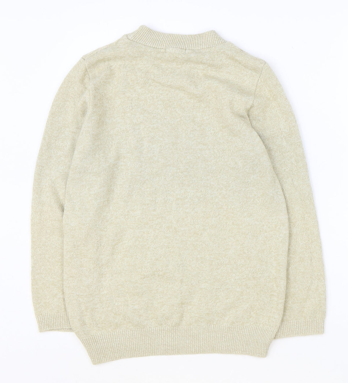 Monique Girls Beige Mock Neck Acrylic Pullover Jumper Size L Pullover