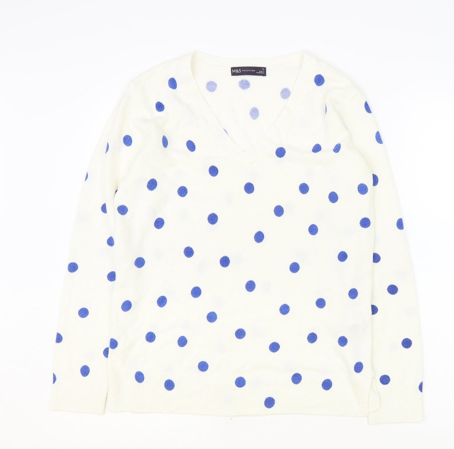 Womens UK Size 12 Marks and Spencer Ivory Pullover Jumper
