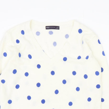 Womens UK Size 12 Marks and Spencer Ivory Pullover Jumper