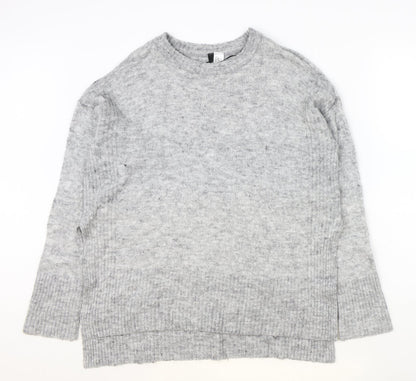 Womens UK Size M Divided Grey Pullover Jumper