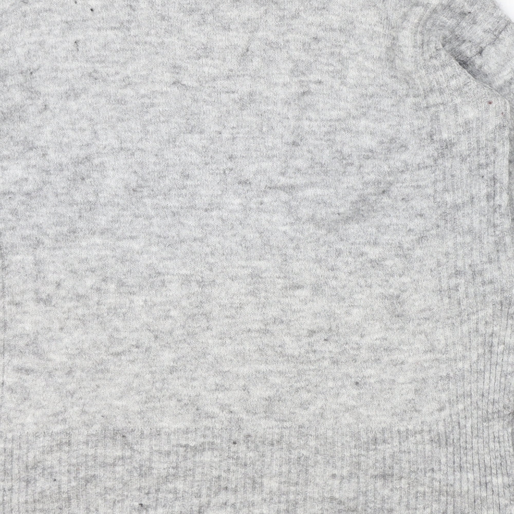 Womens UK Size M Divided Grey Pullover Jumper