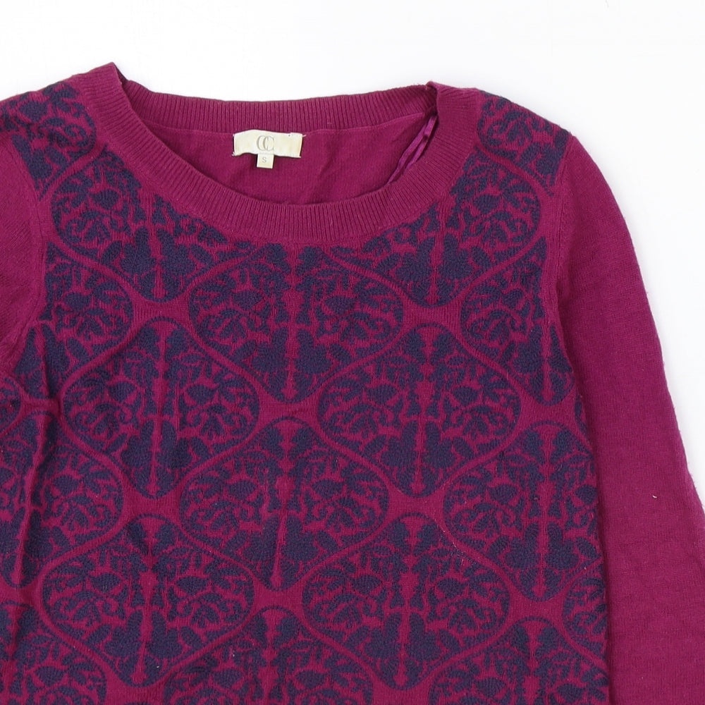 Womens UK Size S CC Purple Pullover Jumper