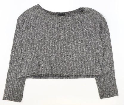 Womens UK Size 8 Topshop Grey Pullover Jumper