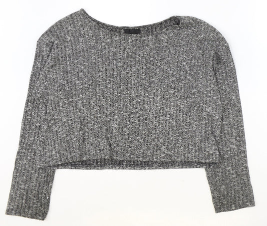 Womens UK Size 8 Topshop Grey Pullover Jumper