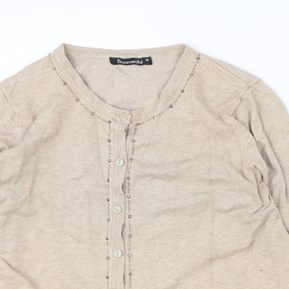 Womens UK Size M Bonmarché Brown Cardigan Jumper