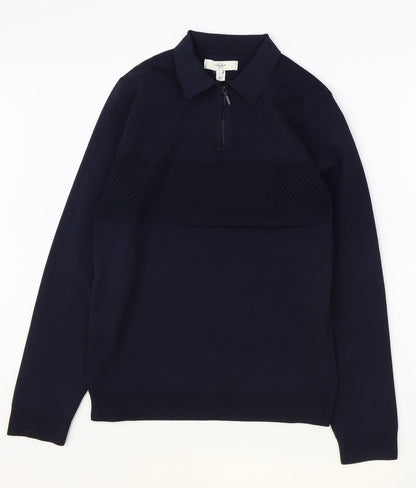 Mens UK Size S River Island Blue Pullover Sweatshirt