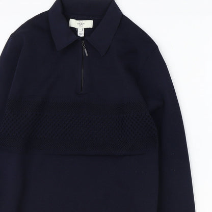 Mens UK Size S River Island Blue Pullover Sweatshirt