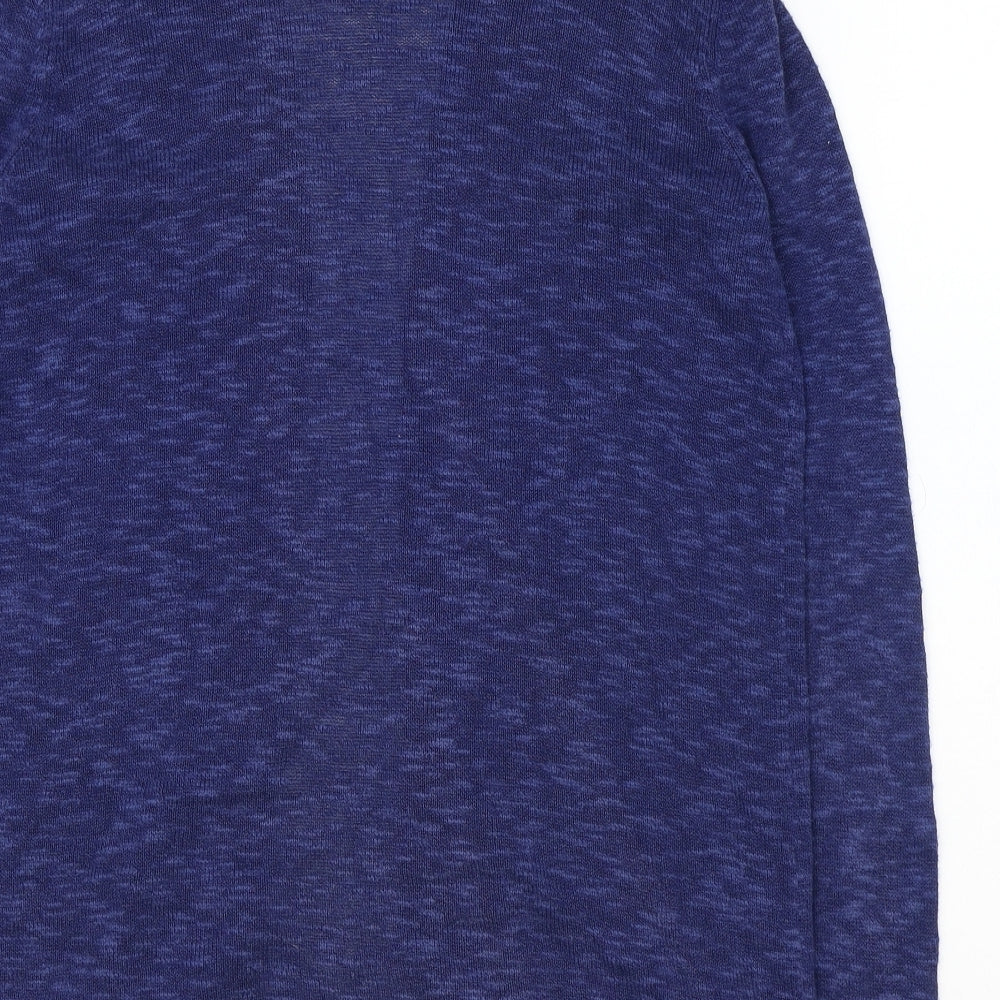 Gap Womens Blue V-Neck Cotton Wrap Jumper Size M