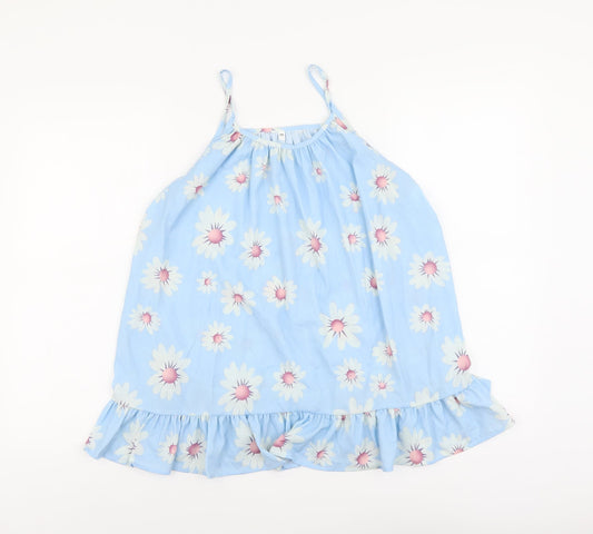 SheIn Womens Blue Floral Polyester Camisole Tank Size M Scoop Neck