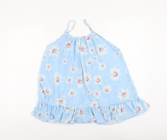 SheIn Womens Blue Floral Polyester Camisole Tank Size M Scoop Neck