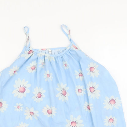 SheIn Womens Blue Floral Polyester Camisole Tank Size M Scoop Neck