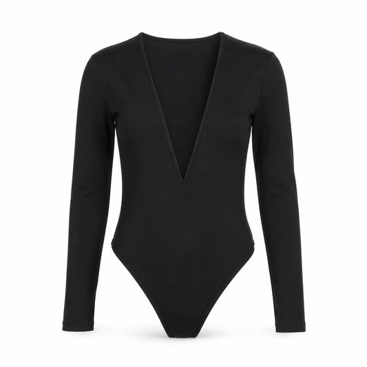 Womens UK Size S SheIn One-Piece Black Bodysuit