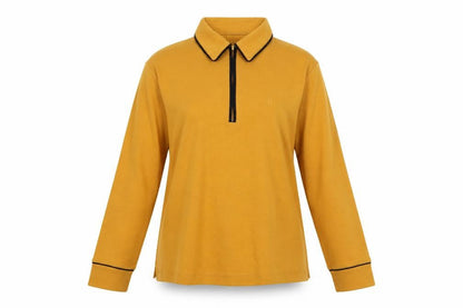 Volene Herman Womens Brown Cotton Basic Blouse Size L Collared