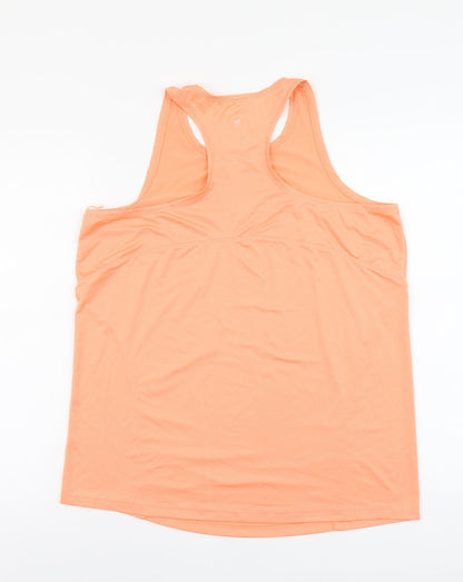 Primark Womens Orange Polyester Basic Tank Size L Scoop Neck Pullover - Racerback