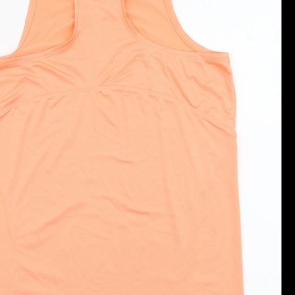 Primark Womens Orange Polyester Basic Tank Size L Scoop Neck Pullover - Racerback