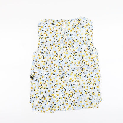 Womens UK Size S Zara Blue Basic Tank