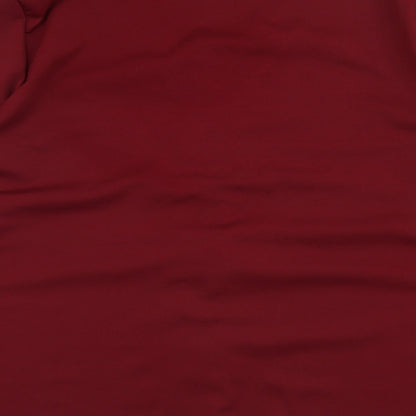 SheIn Womens Purple Polyester Basic Button-Up Size 2XL V-Neck