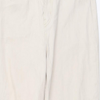 Womens UK Size M H&M Regular Fit Mom Beige Jeans