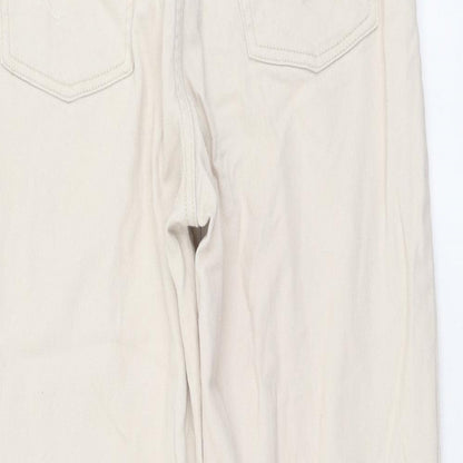Womens UK Size M H&M Regular Fit Mom Beige Jeans