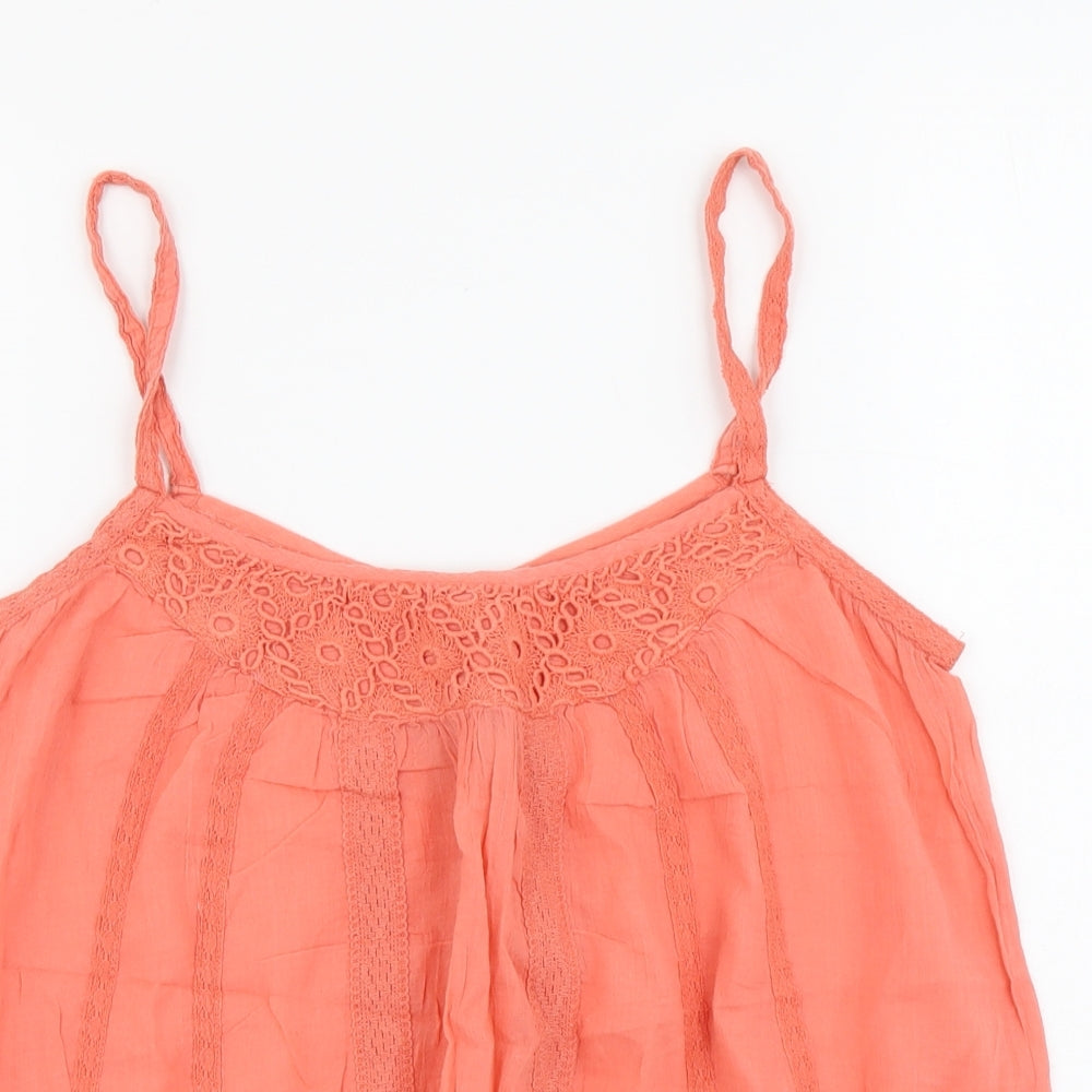 Womens UK Size 10 River Island Orange Camisole Tank