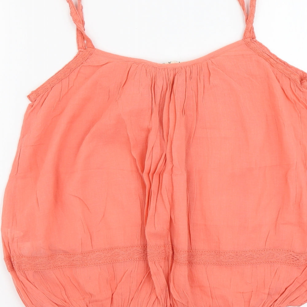Womens UK Size 10 River Island Orange Camisole Tank