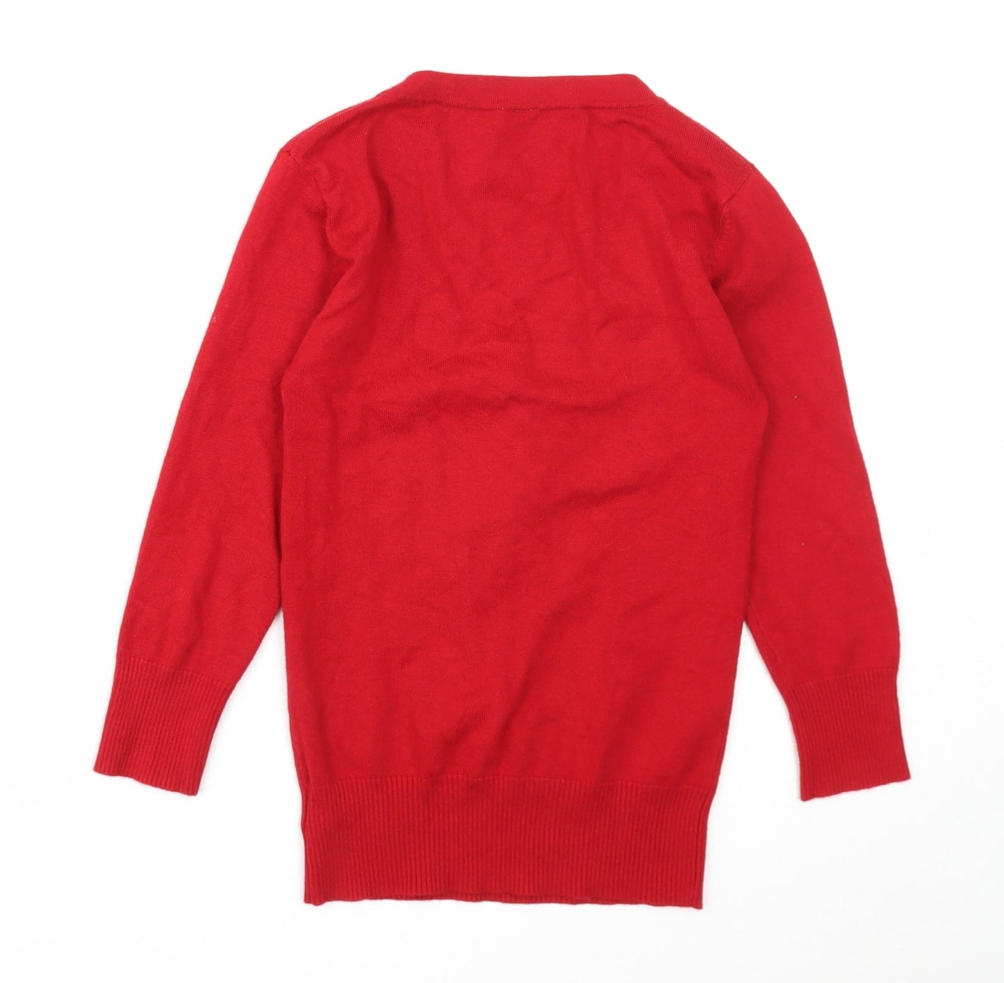 Womens UK Size 10 New Look Red Pullover Jumper