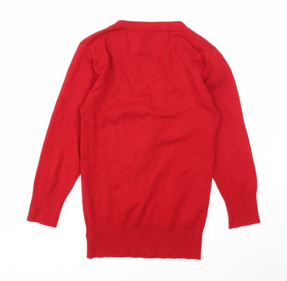 Womens UK Size 10 New Look Red Pullover Jumper