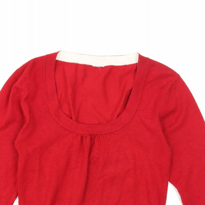 Womens UK Size 10 New Look Red Pullover Jumper