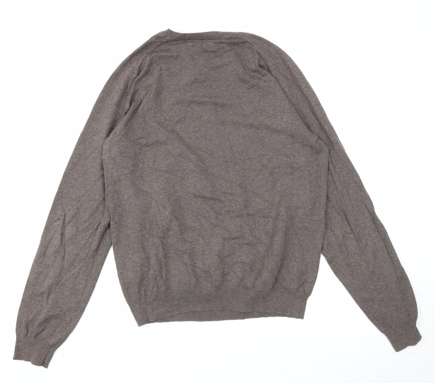 Burton Mens Brown Round Neck Cotton Pullover Jumper Size M Long Sleeve