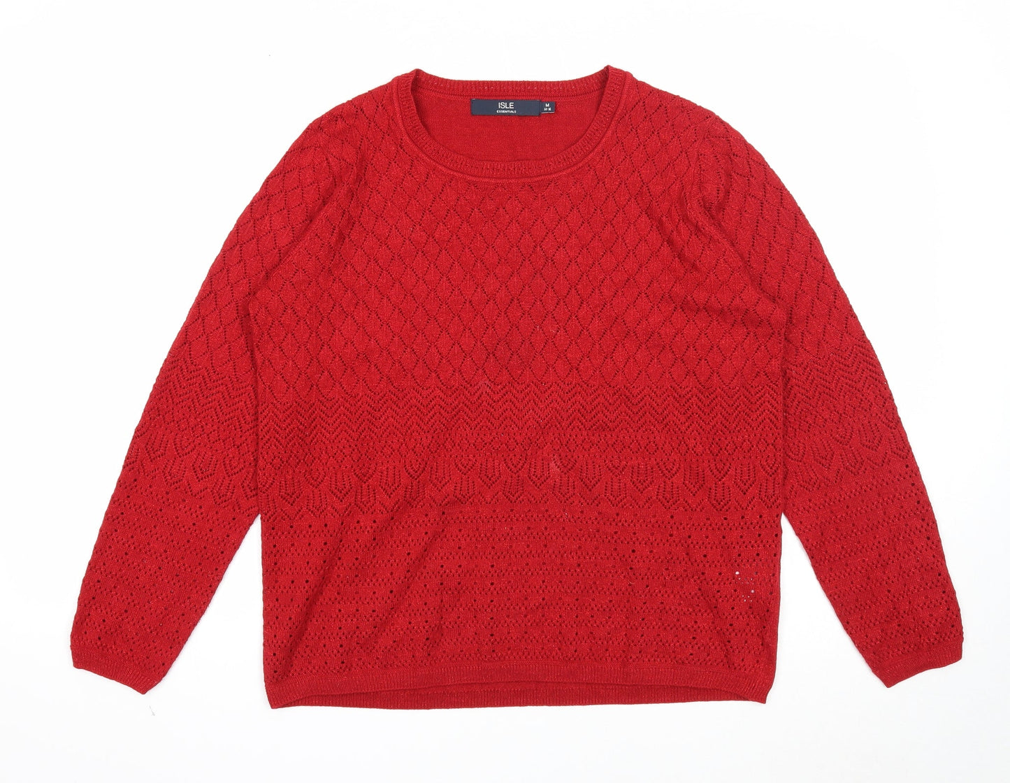 Womens UK Size 14 EWM Red Pullover Jumper