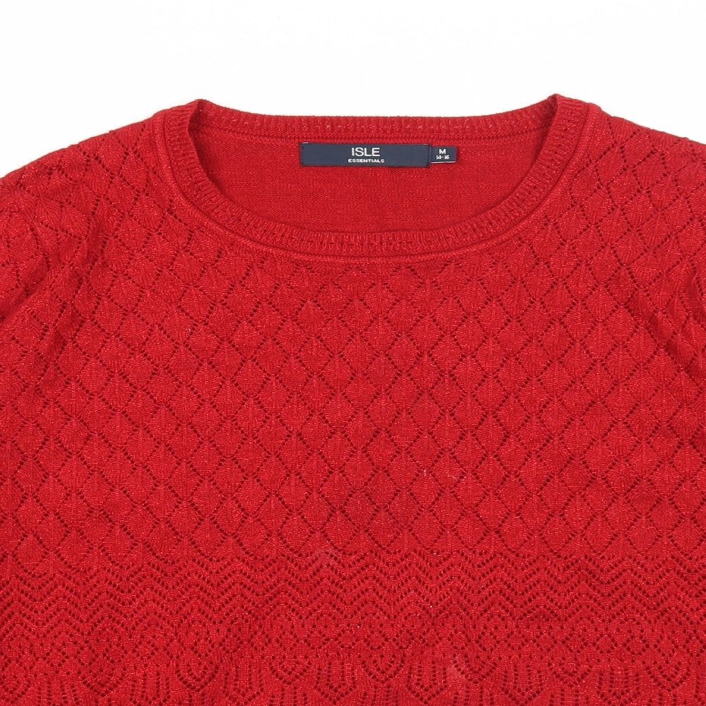 Womens UK Size 14 EWM Red Pullover Jumper