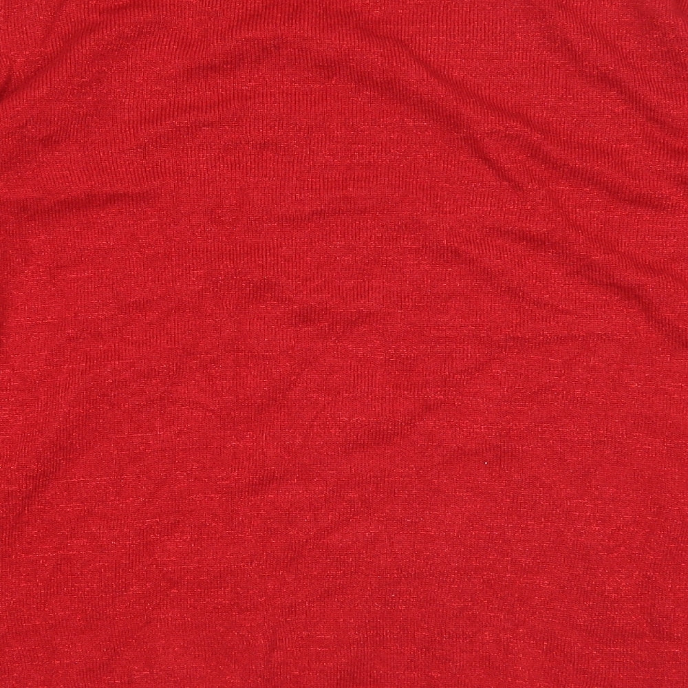 Womens UK Size 14 EWM Red Pullover Jumper