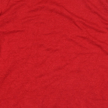 Womens UK Size 14 EWM Red Pullover Jumper