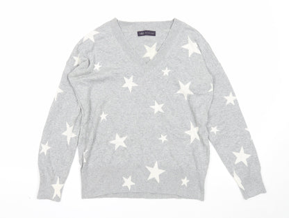Womens UK Size S Marks and Spencer Grey Pullover Jumper