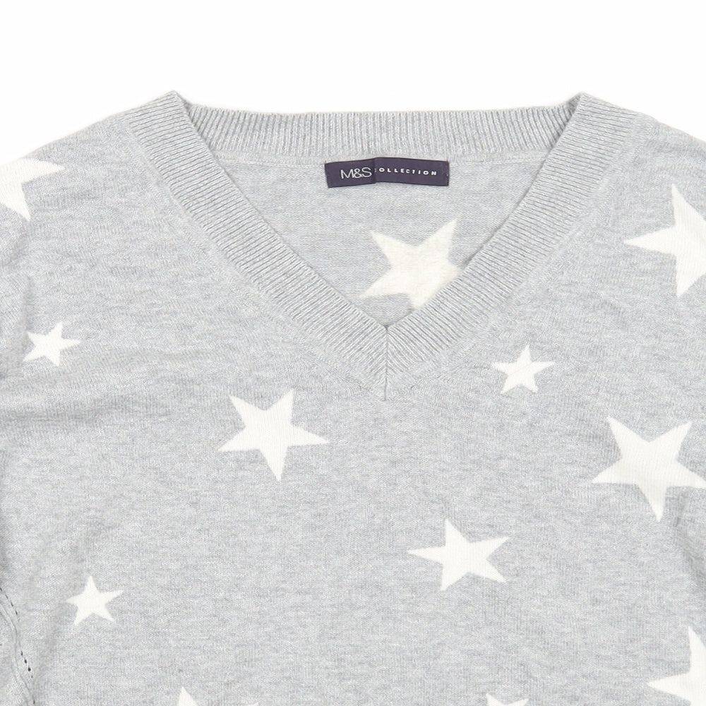 Womens UK Size S Marks and Spencer Grey Pullover Jumper