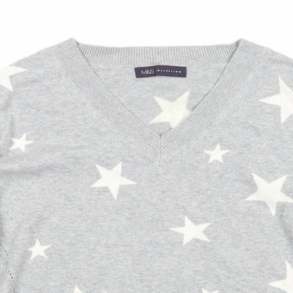 Womens UK Size S Marks and Spencer Grey Pullover Jumper