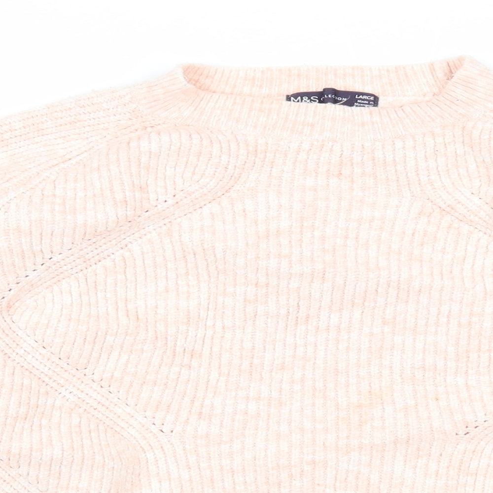 Womens UK Size L Garfield & Marks Pink Pullover Jumper