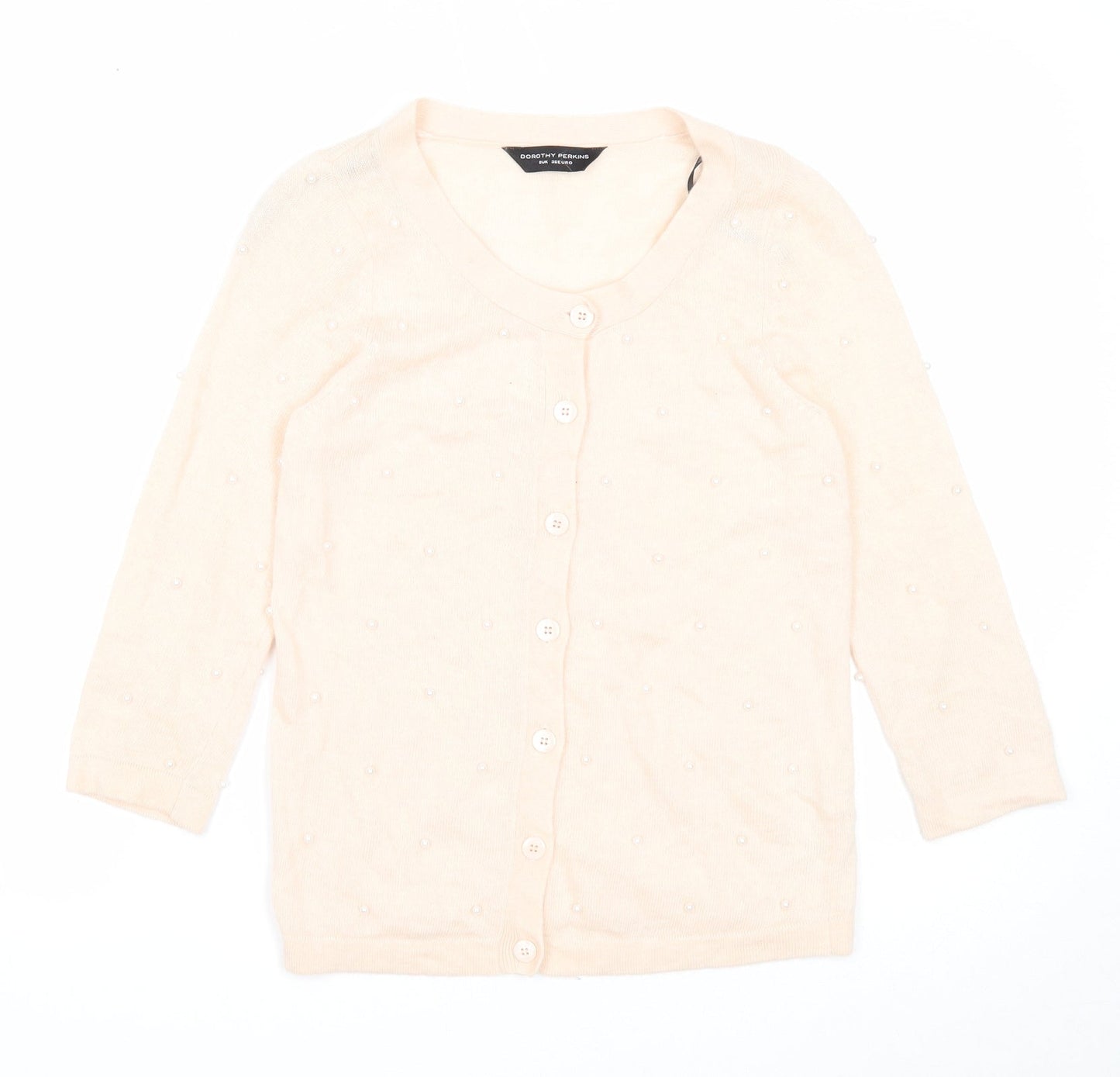 Womens UK Size 8 Dorothy Perkins Pink Cardigan Jumper