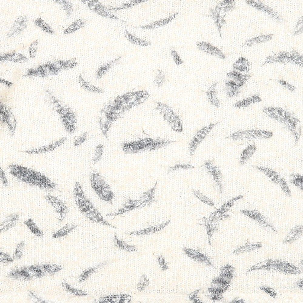 George Womens Beige Round Neck Geometric Polyester Pullover Jumper Size 12 - Feather Print