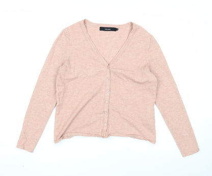 Womens UK Size M VERO MODA Pink Cardigan Jumper
