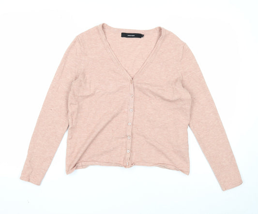 Womens UK Size M VERO MODA Pink Cardigan Jumper