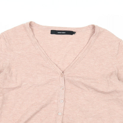 Womens UK Size M VERO MODA Pink Cardigan Jumper